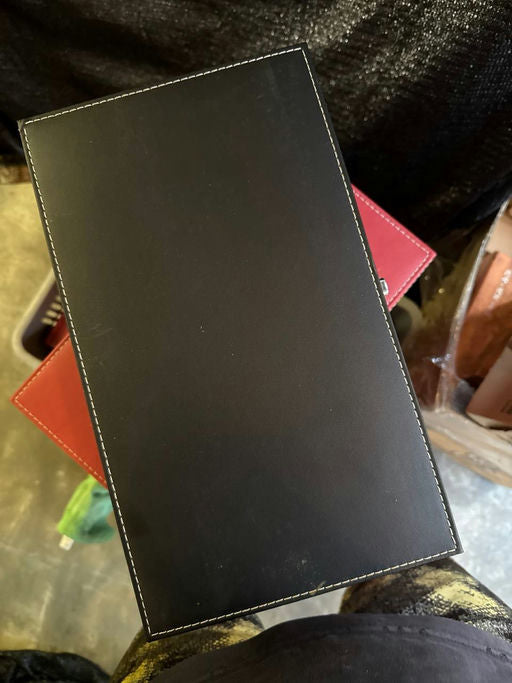 Leather Wine Carrier Black