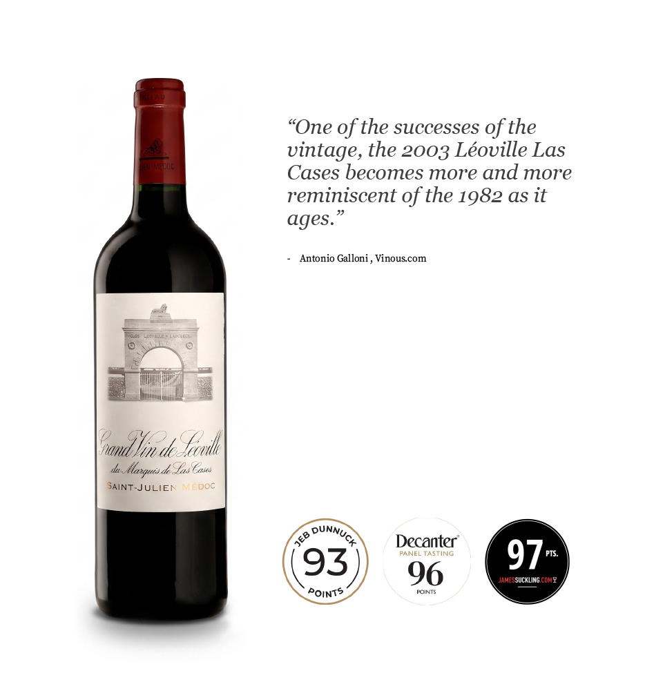Château Léoville Las Cases 2003 Grand Vin de Léoville label detail