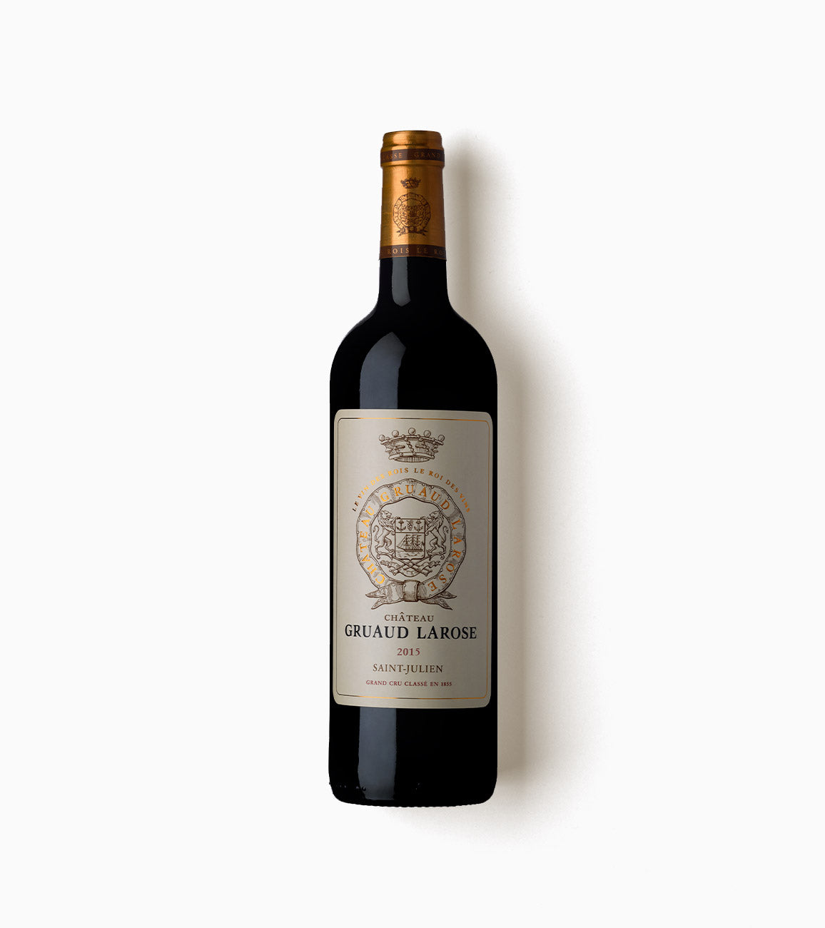 Château Gruaud Larose 2015 label close-up the wine of kings