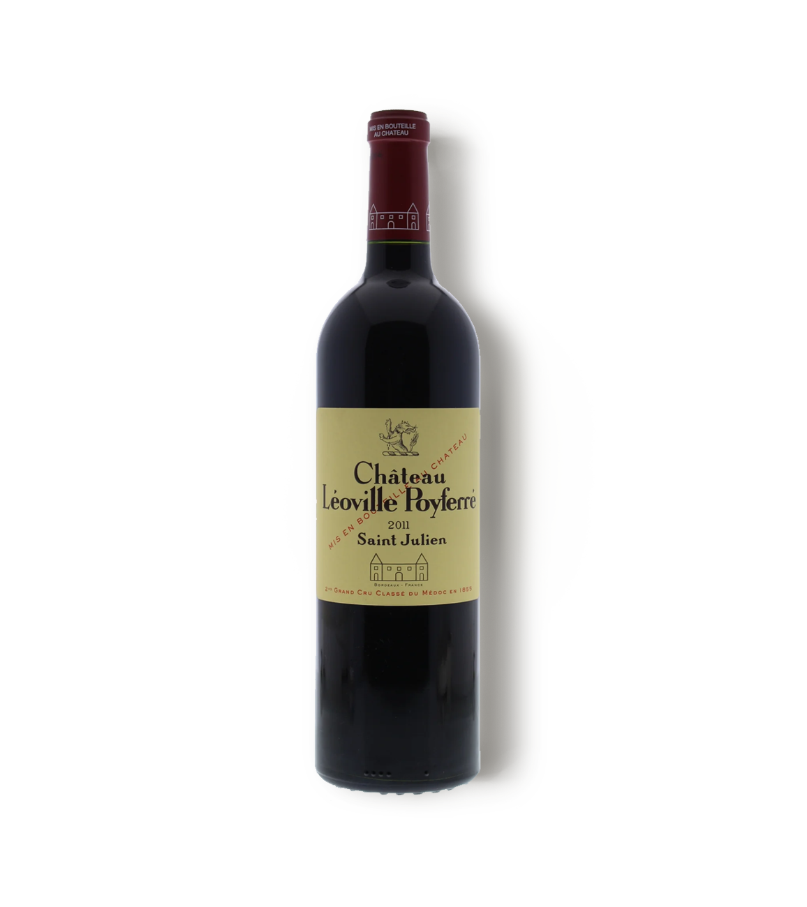 Château Léoville Poyferré 2011 Saint-Julien Second Growth Bordeaux red wine bottle