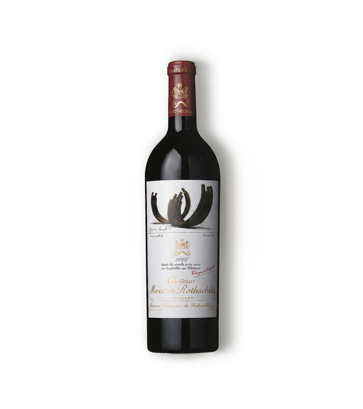 Château Mouton Rothschild 2007 Pauillac First Growth Bordeaux red wine bottle Bernar Venet artist label