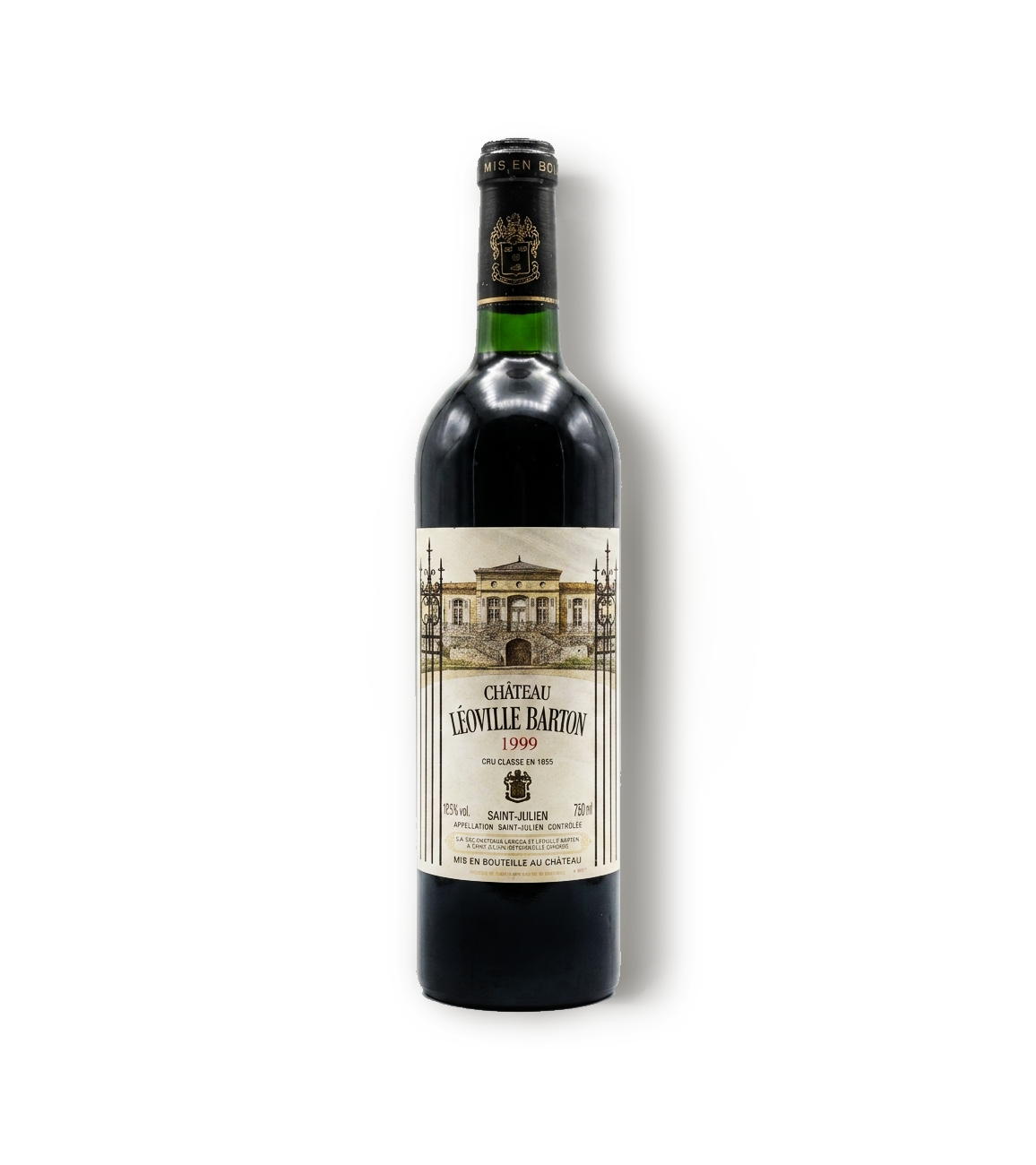 Château Léoville Barton 1999 Saint-Julien Second Growth aged Bordeaux red wine bottle