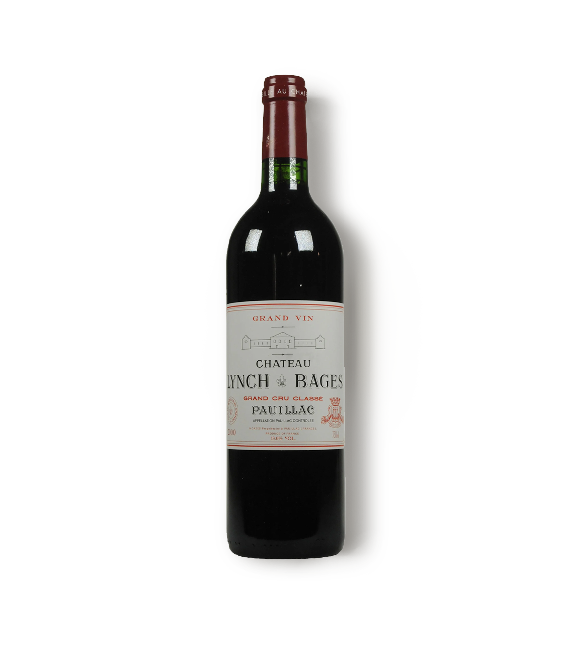 Château Lynch-Bages 2000 Pauillac Grand Cru Classé Bordeaux red wine bottle